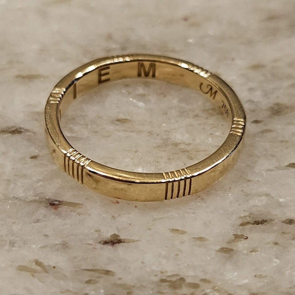 New Monica Rich Kosann Carpe Diem Seize The Day Poesy Stackable 18k Gold Ring 4 — image 5 of 8